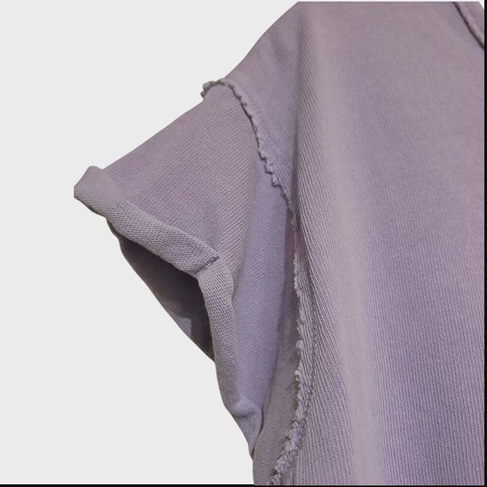 In Loom Oversized Small Womens Lavender Blouse Tee Cotton - Picture 3 of 6